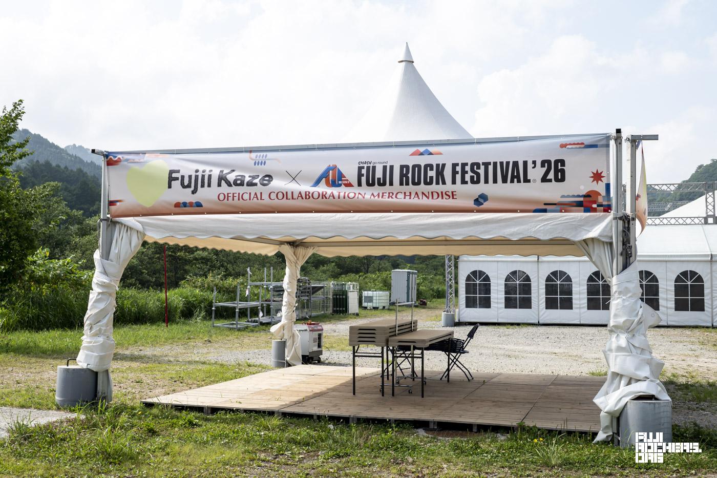 Fujii Kaze x Fuji Rock ’26 Official Collaborationグッズ売場